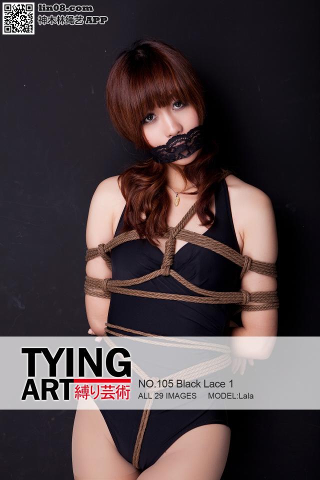 Tyingart Black Lace1 - 美女lala蕾丝拘束 [Gag]