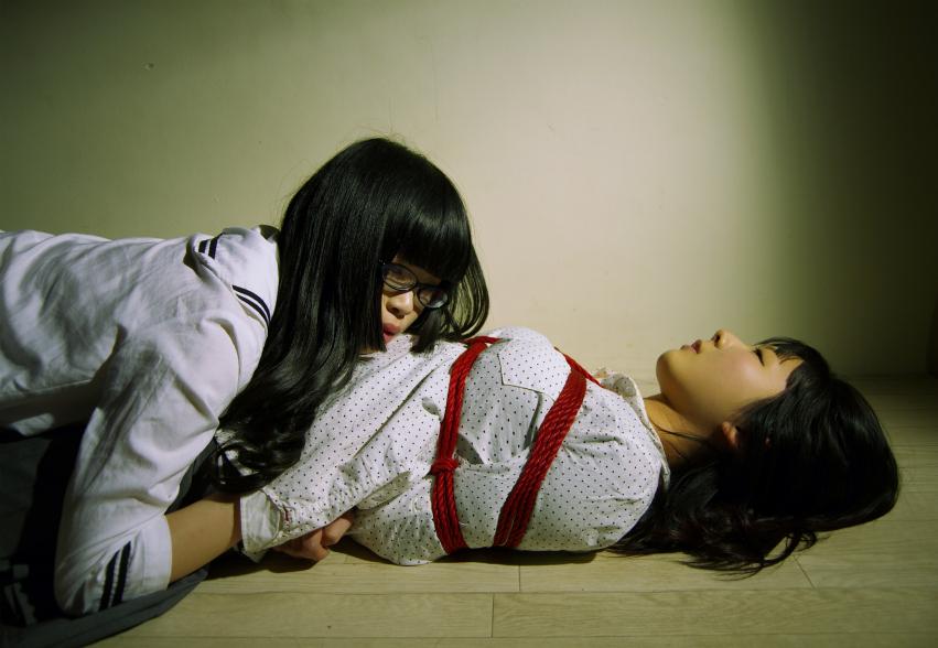 tumblr [丝袜,胸缚,学生（英式领结）,白丝,中国女孩]