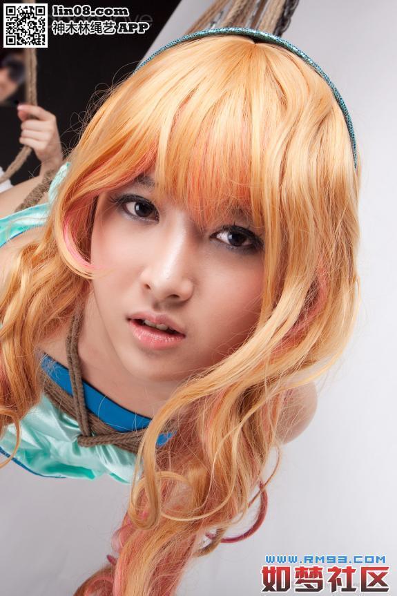 禁忌摄影Shirly的cosplay [日式反绑,后手观音,Shiryl,吊缚,COSPLAY,日本美女,胸缚,肉丝,股绳]