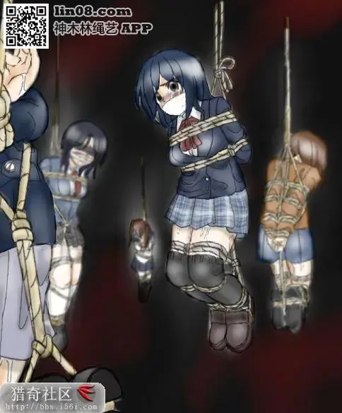 动漫杂图 [Suspension ,Gag,Breast bondage,Japanese Anime,England student uniform,Elbows tied]