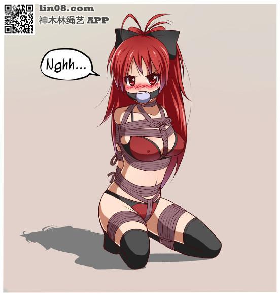  [Gag,Breast bondage,Japanese Anime,Underwear,Stockings,Elbows tied,Crotch rope tie]