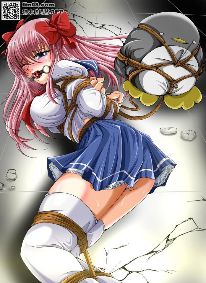 Ball gag [堵嘴,日本美女,胸缚,日本动漫,学生（英式领结）,白丝,长筒袜]