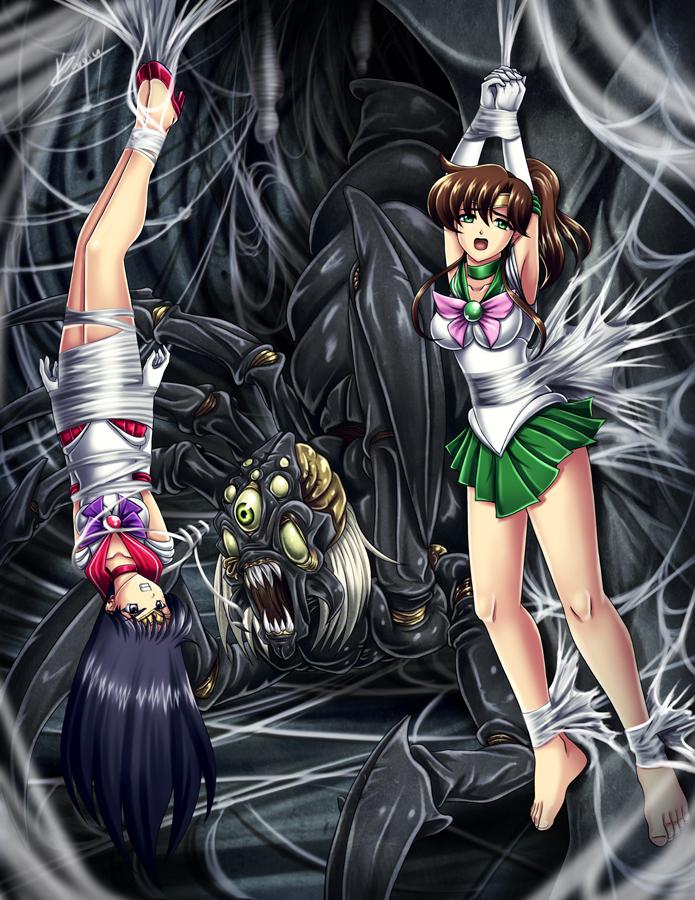 sticky bondage（粘液束缚系列） - 看看就好啦～全部都是动漫图哦～ [Sailor suit,Suspension ,High heel,Breast bondage,Japanese Anime,Mars,Front hands hang,Upside down suspension]