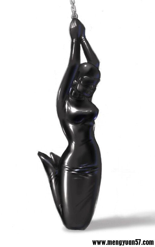  [Suspension ,Gag,latex bodysuit,Blindfolded]