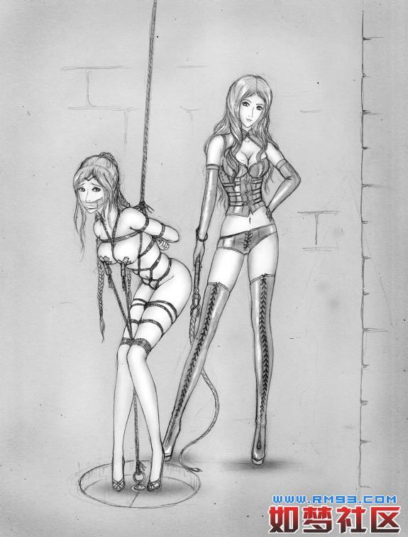  [Tortoise shell tie,Suspension ,Gag,Leather,High heel,Breast bondage,Stockings,Crotch rope tie,Chinese Anime]