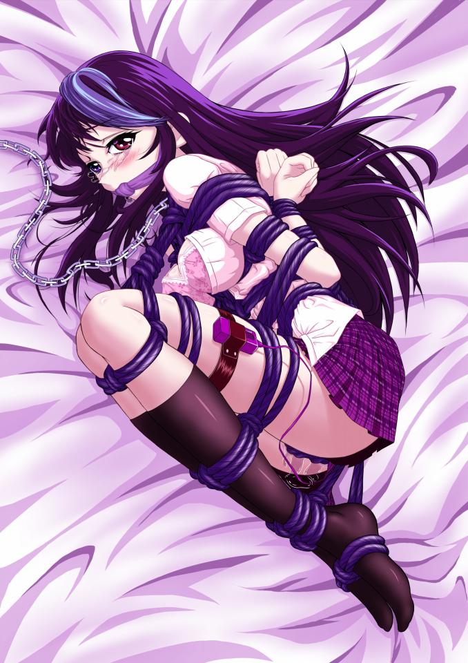 pixiv [日式反绑,丝袜,堵嘴,胸缚,日本动漫,学生（英式领结）,狗链/项圈,股绳,跳蛋]