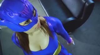 紧身衣 求支持剧本 蓝色紧身衣女怪盗被打 绑起来