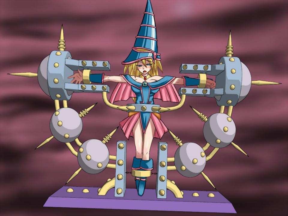 游戏王7 - 黑魔导女孩被拘束拷问（黑魔导女孩：怎么又是我） [Japanese Anime,Crucifix,Miko clothing,Restrain Tools]