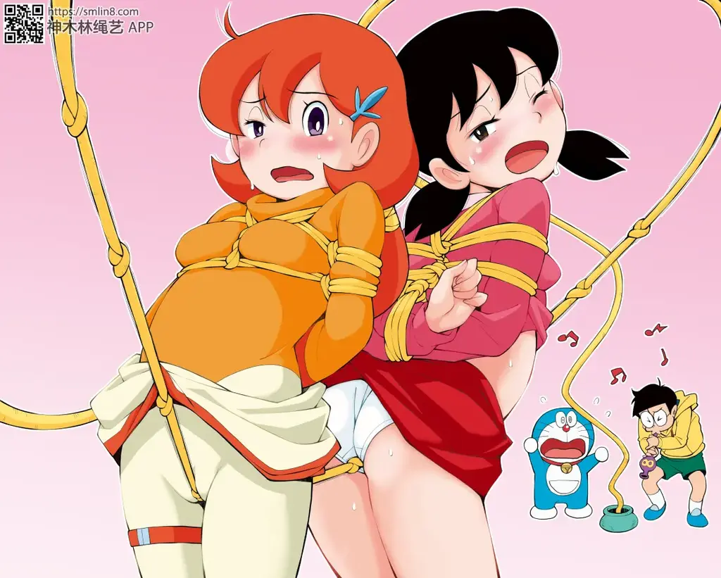  [Breast bondage,Japanese Anime,Lesbian,Rope Walking]