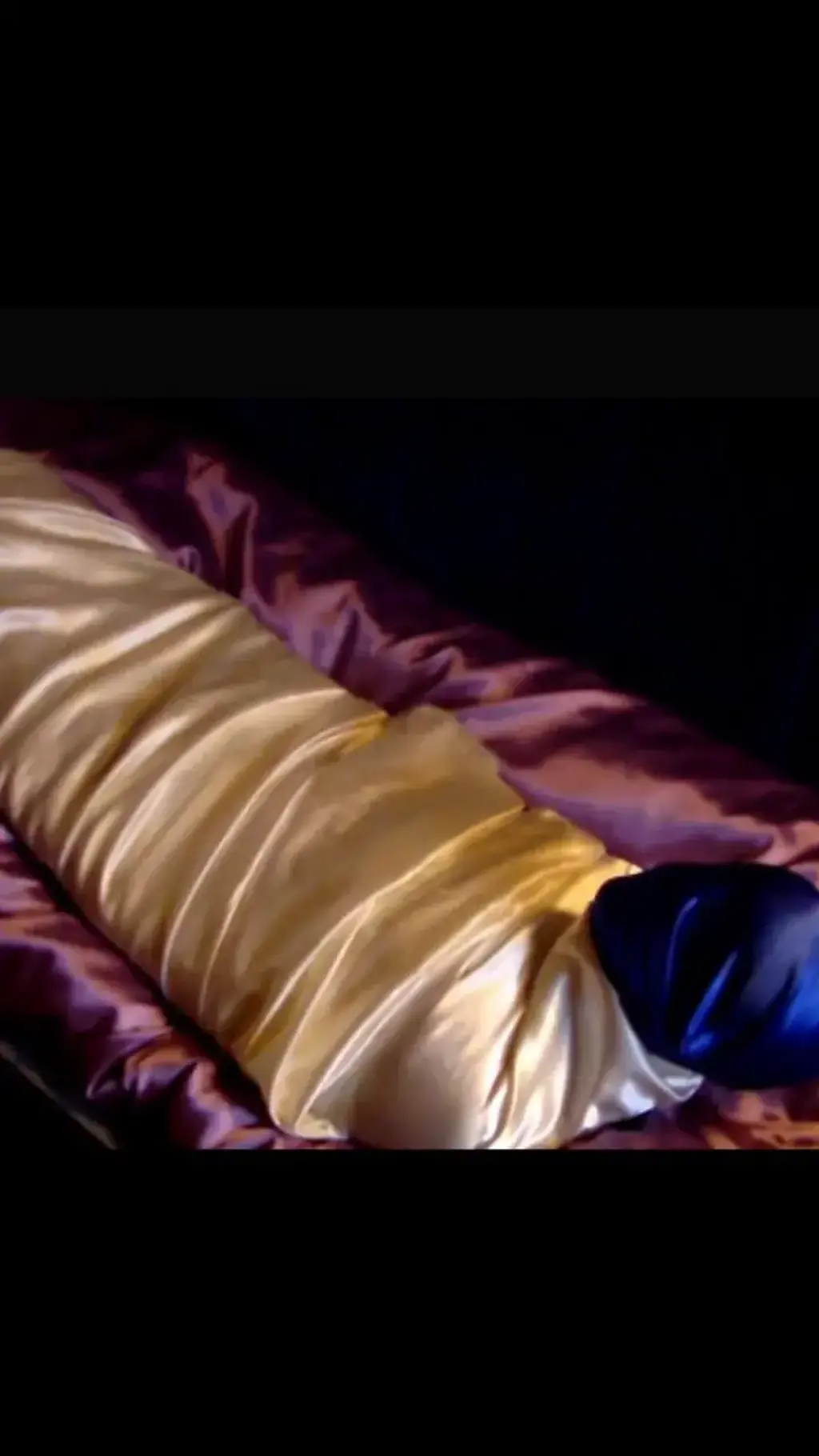Satin mummification - Wrapped up, get tied, gagged and cum in satin [木乃伊/全包,猎奇,包裹]