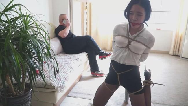 bang [日式反绑,职业（正装领带）,丝袜,堵嘴,高跟鞋,中国女孩,股绳]