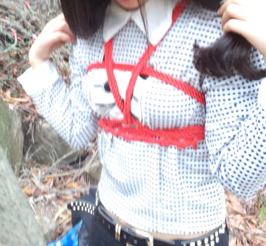 第一个捆绑的女孩，美好的回忆 - 此图已经过处理，不露脸，谢谢！女孩第一次接受捆绑，后来还学会了自缚并发给我看，很聪明的一个女孩，，图中龟甲缚是我改进后的龟甲缚，绑在里面的话，从外面是绝对看不到的。要凑齐10张，我就贴几张最近在学的紧缚吧 [胸缚,中国女孩]
