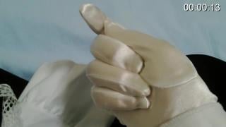 kigurumi white gloves and black tights featuring: kigrumi, white gloves, black pantyhose