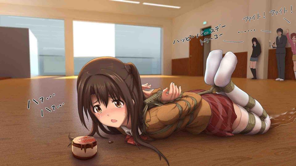 [Boxtie,Sailor suit,Hogtie (Lying on stomach),Breast bondage,Japanese Anime,White Pantyhose,ひみつ, incontinence]