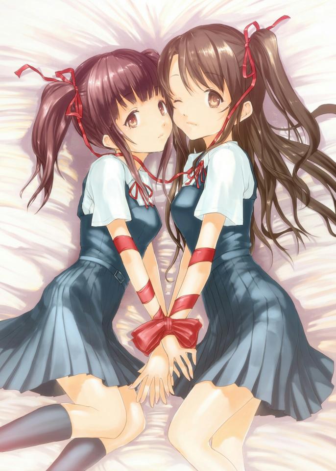 捆绑拘束-楚楚动人的少女 [学生（水手服）,日本动漫,百合女同,布条/绷带]