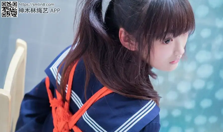 黑色水手服项圈 - 完整版 [日式反绑,学生（水手服）,龟甲缚,胸缚,中国女孩]