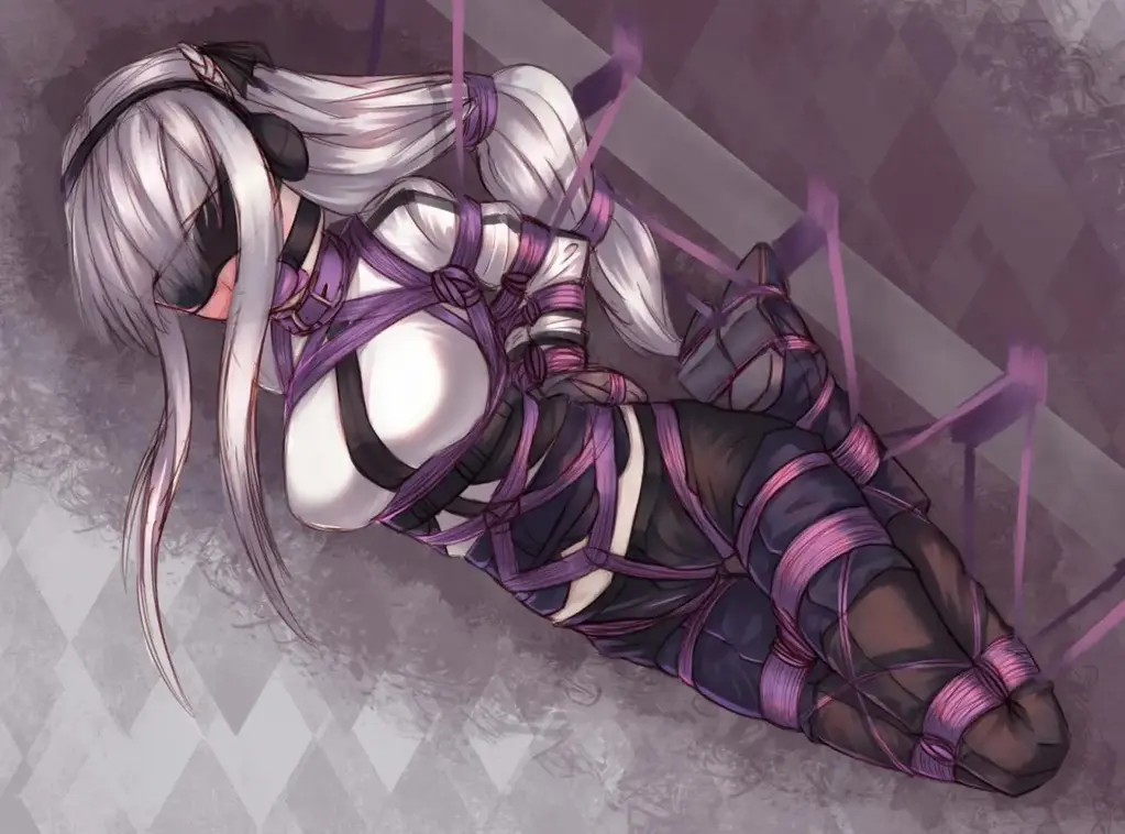  [Tortoise shell tie,Hogtie (Lying on stomach),Suspension ,Gag,Breast bondage,Japanese Anime,Blindfolded,Crotch rope tie]