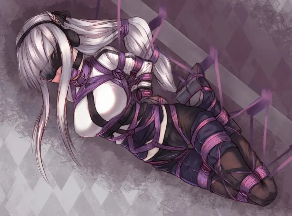  [Hogtie (Lying on stomach),Suspension ,Gag,Blindfolded]
