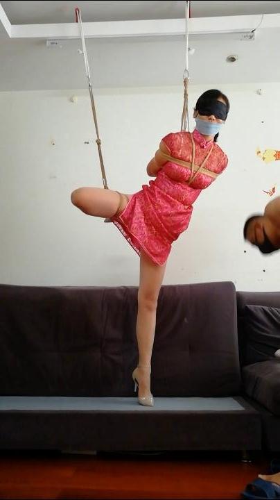 [lovekb111] Suspended In Cheongsam ©lovekb111<br><br>Summary:<br><br>The girl was tied up and suspended to the mid air in cheongsam, her master felt that it is probably painful for her to stay like that for a long time, so the man prepared something for her to entertain her in the restraint. A vibrator was deployed on her crotch to cheer her up, and she seems to be enjoying it a lot, and the suffer seems to be suppressed...