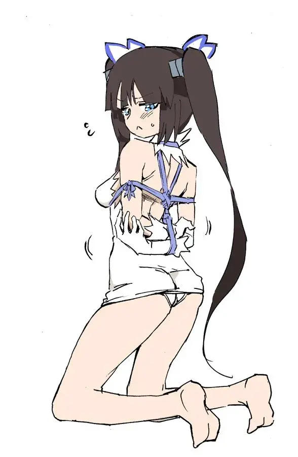 p站画师：kinbakuman - p站上他的图。可以的话可以上p站多多支持作者 [Breast bondage,Japanese Anime,Bound arms behind,赫斯提亚]