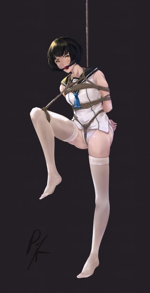 动漫 [学生（水手服）,单脚吊缚]