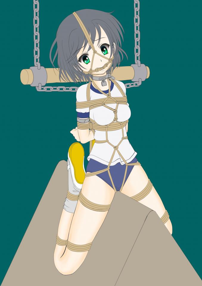 P站动画 画师 ： 推力のずる（5） [学生（水手服）,运动（健身服）,龟甲缚,堵嘴,日本动漫,三角木马]