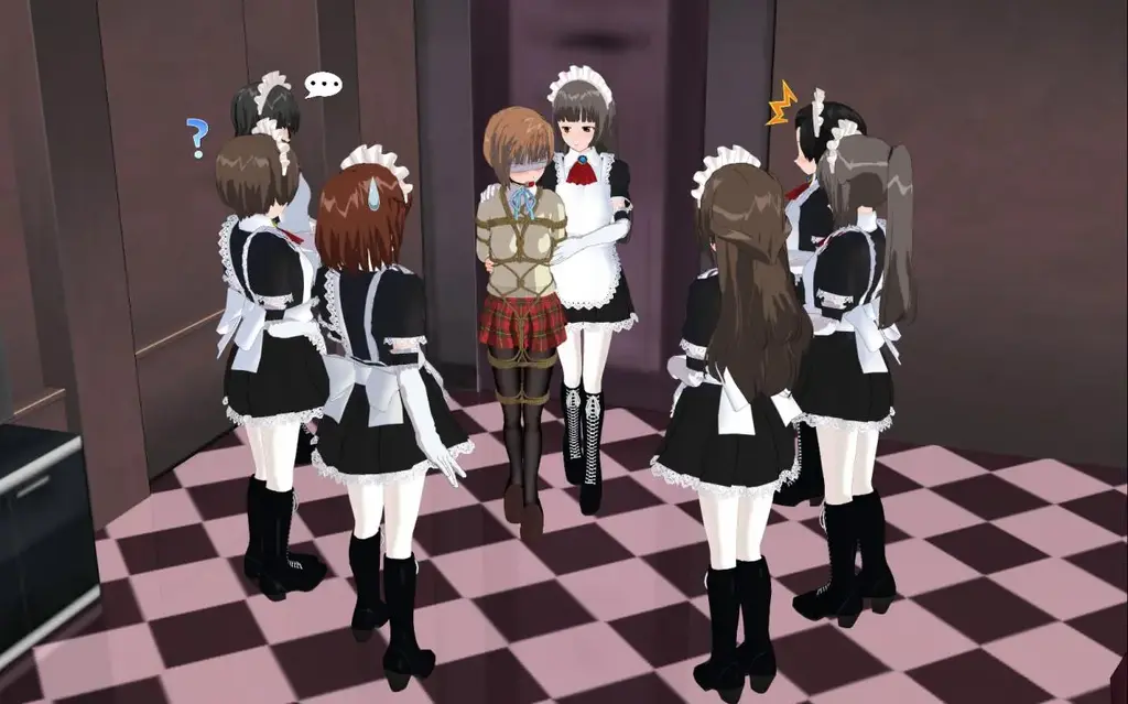 P站动画 画师 ： bterm（10） [职业（女仆）,龟甲缚,3D画,百合女同]
