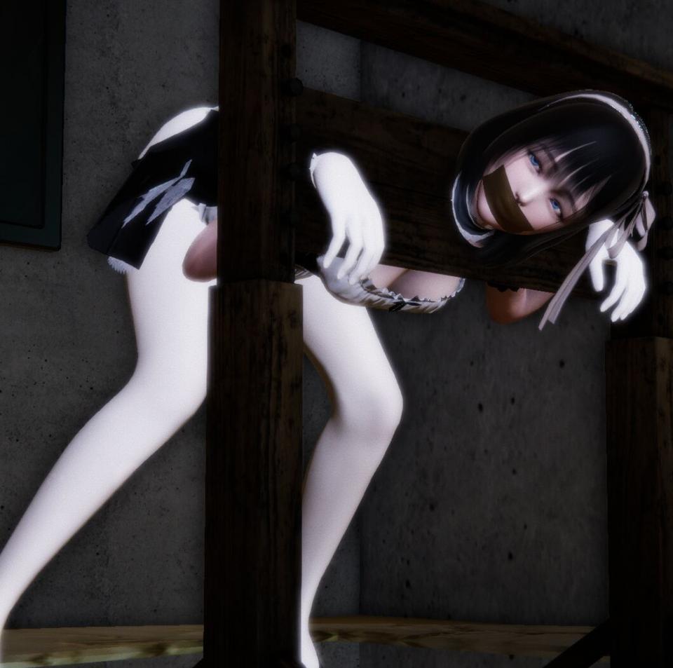 女仆拘束架 [职业（女仆）,堵嘴,3D画]