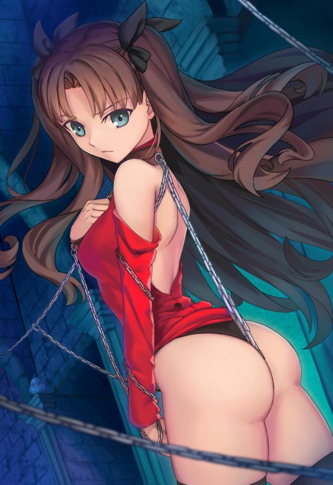 [ai]遠坂凛駿河問い責め [丝袜,日本动漫,长筒袜,狗链/项圈,远坂凛,锁链]