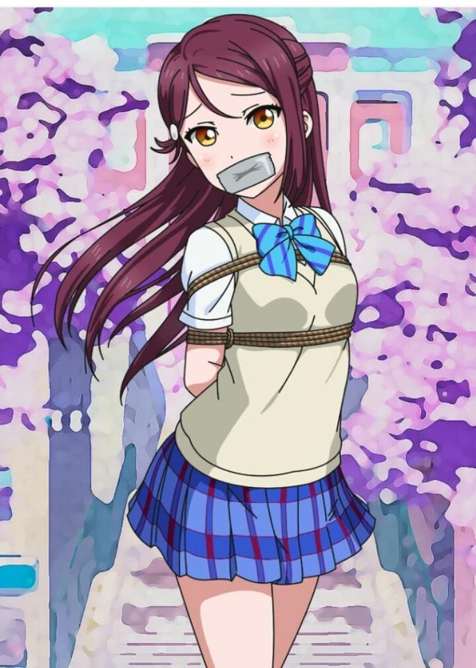 lovelive捆绑套图 - 精美动漫女生绳艺套图喜欢的不要错过 [日式反绑,堵嘴,胸缚,日本动漫,学生（英式领结）]