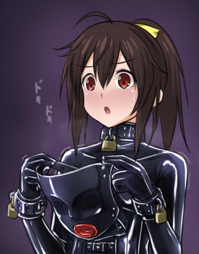 完全拘束乳胶系列 - 画师：りびむら  转载图，如有侵权请联系在下删除；完全拘束 K9 贞操带啥的;某韵韵牌家具希望你能喜欢 [日本动漫]