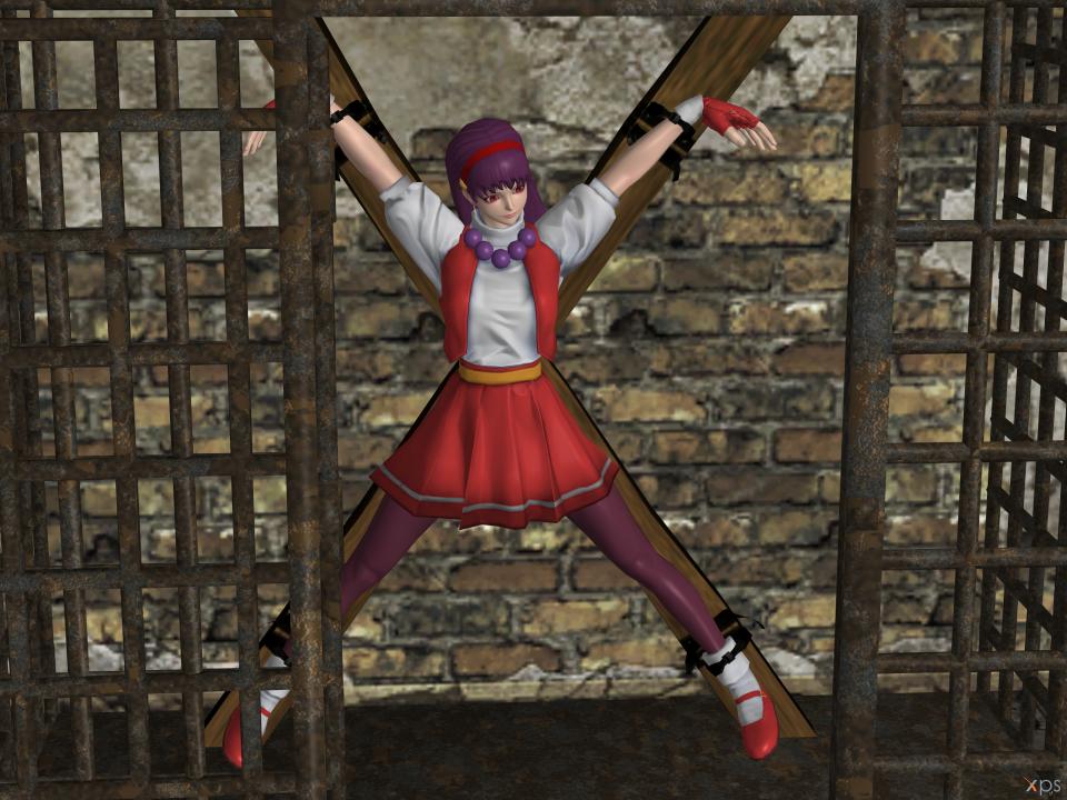拳王女格斗家被大蛇擒住