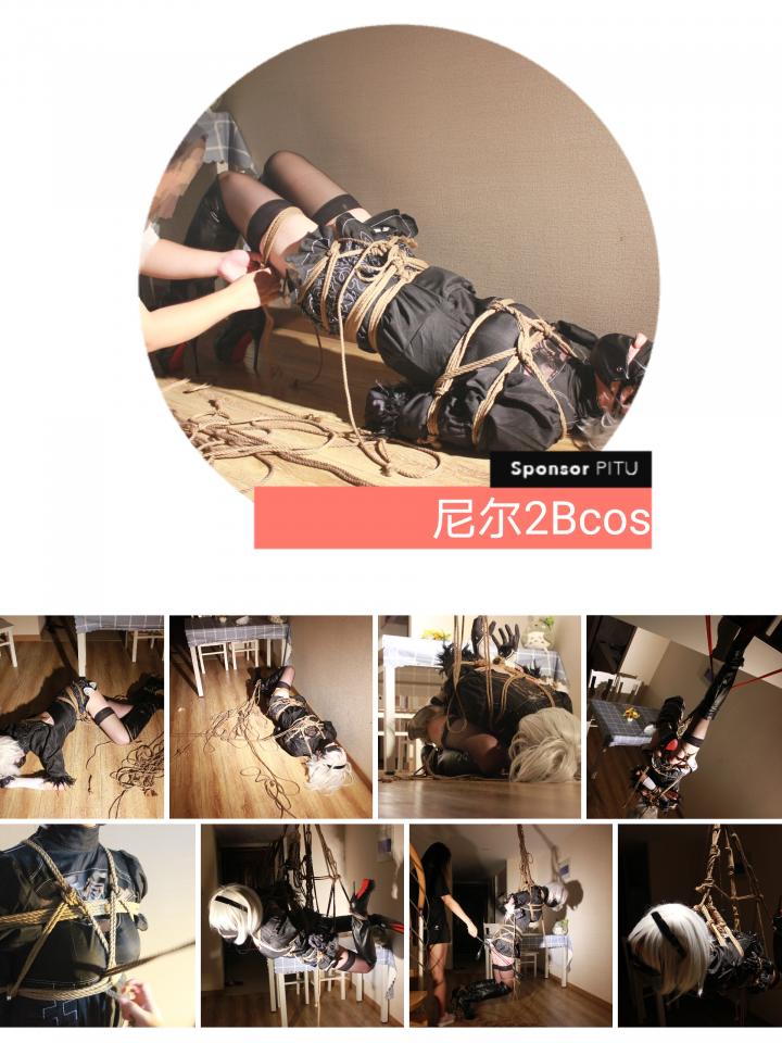 尼尔机械纪元——2B吊缚 倒吊 SP 调教 第 - 献祭自己祈求可以抽出2B小姐姐，这次的主题是2B小姐姐的吊缚以及SP调教，在这里要感谢小风哥的手艺以及司命绳君的帮忙，也要感谢秋司小姐姐的出镜与帮忙，由于200多张照片很多重复的所里这里精选42张最精华的照片为大家奉上，就不再分图包，视频处理一下将陆续更新，在这里先发第一份图包，内容是正吊 倒吊 SP 调教 R：小风 P：司命绳君 S：秋司