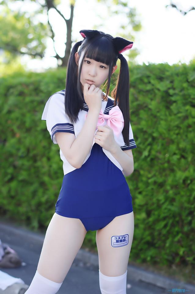 猫娘死库水白丝（二） [泳衣,猫耳,日本美女,白丝]