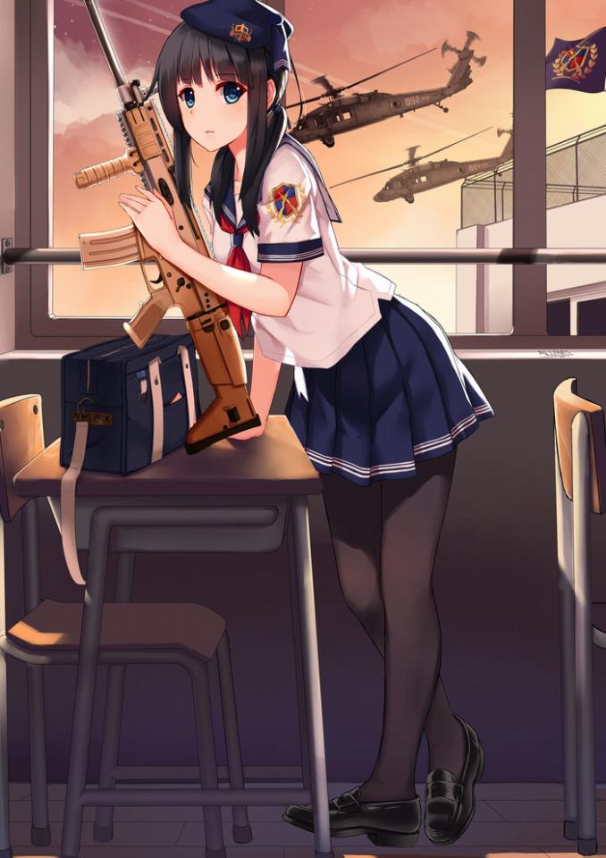 P站ALLENES搬运 2 少女与枪 - P站ALLENES搬运 2 少女与枪 [Pantyhose,Sailor suit,Japanese Anime]