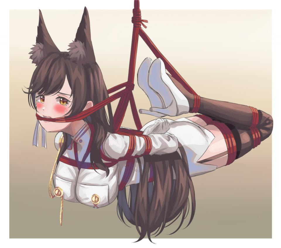 动漫捆绑 [Pantyhose,Hogtie (Lying on stomach),Gag,Japanese Anime]