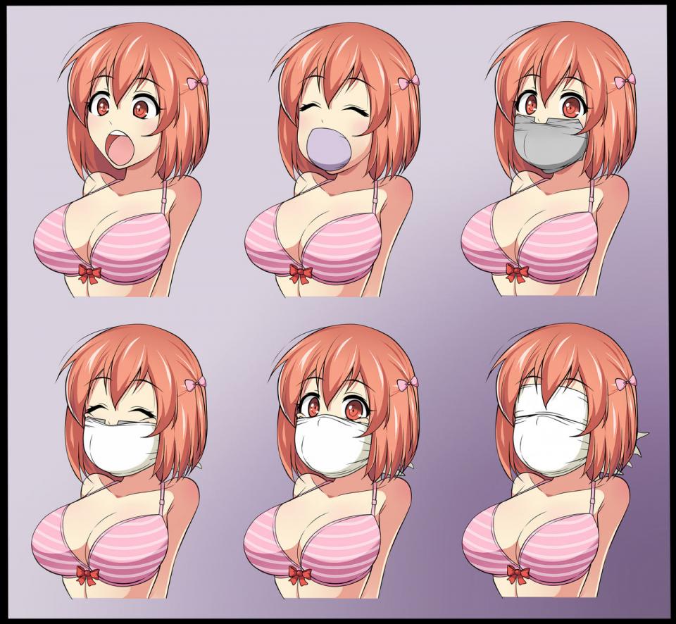 Fanart Pack 5 - https://jamorbital.gumroad.com/?sort=newest#zqgAH [日式反绑,驷马（俯卧）,堵嘴,胸缚,蟹缚,西式（直臂并肘）,眼罩/蒙眼,胶带]