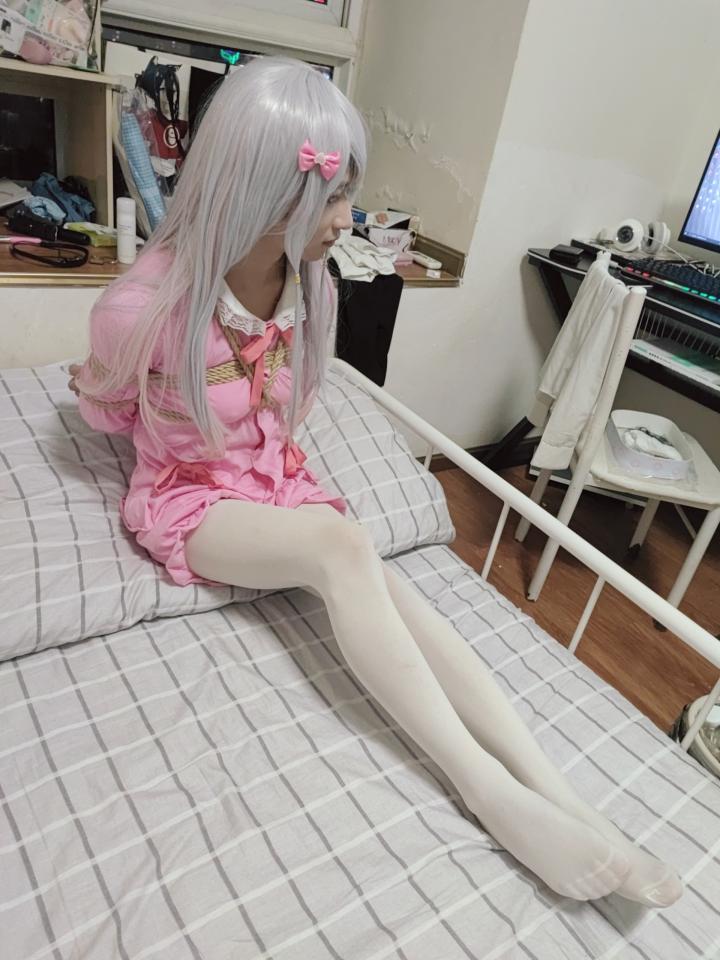 白丝纱雾绳缚 - 本人（Arnal）出镜，严禁盗图 [Cosplay,White Pantyhose,Chinese Female]