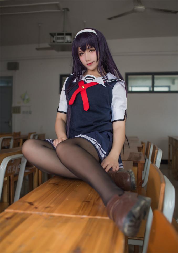 九曲Jean霞之丘诗羽教室黑丝JK [丝袜,COSPLAY,中国女孩,霞之丘诗羽]
