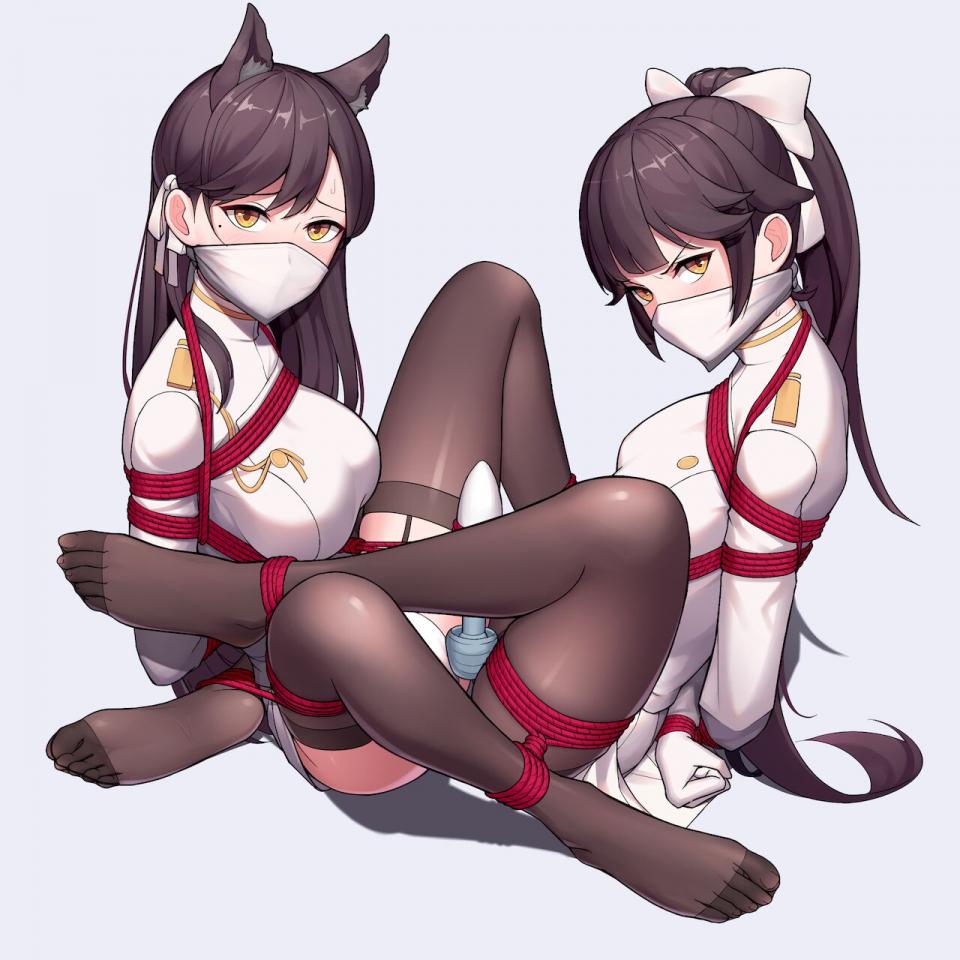 Yukiko Amagi from Persona4 GBeeee- Bondage &amp;amp; DID Illustrations - 网址：https://www.patreon.com/gbeeee/posts?filters[tier_id]=3673125 [Pantyhose,Breast bondage,naval uniform]