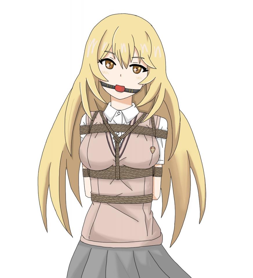 动漫捆绑杂图分享 [Gag,Breast bondage,Japanese Anime,England student uniform,食蜂操祈,Ball gagged]