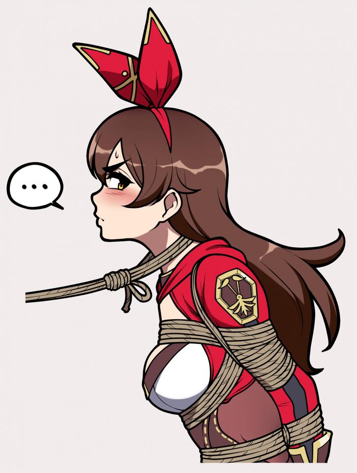 [Monthly Bonus] Amber - 前三张浏览 作者：jam-orbital 官网：https://www.patreon.com/posts/monthly-bonus-47174848 [Hogtie (Lying on stomach),Gag,Amber]