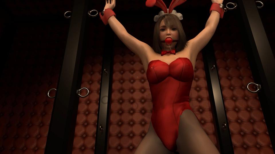 【3D动画】【百合向】兔女郎妹子的圣诞节日束缚 【3D动画】【百合向】兔女郎妹子的圣诞节日束缚<br>兔女郎妹纸被女王美女绑架到一处密室内，随后还发生了。。。