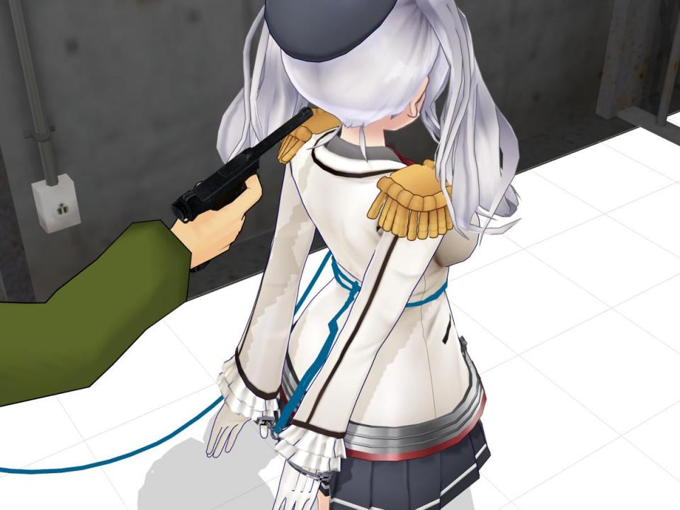 female naval spy arrested - female naval spy arrested [Cop costume,Japanese Female,Handcuff,Japanese Anime,naval uniform,3D CG,Belt]