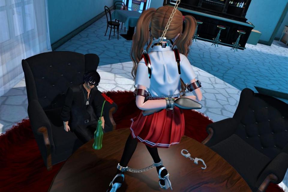 After the game version restrain the girl with the double tail ep2 - The girl begins to experience bondage [吊缚,脚铐/脚镣]