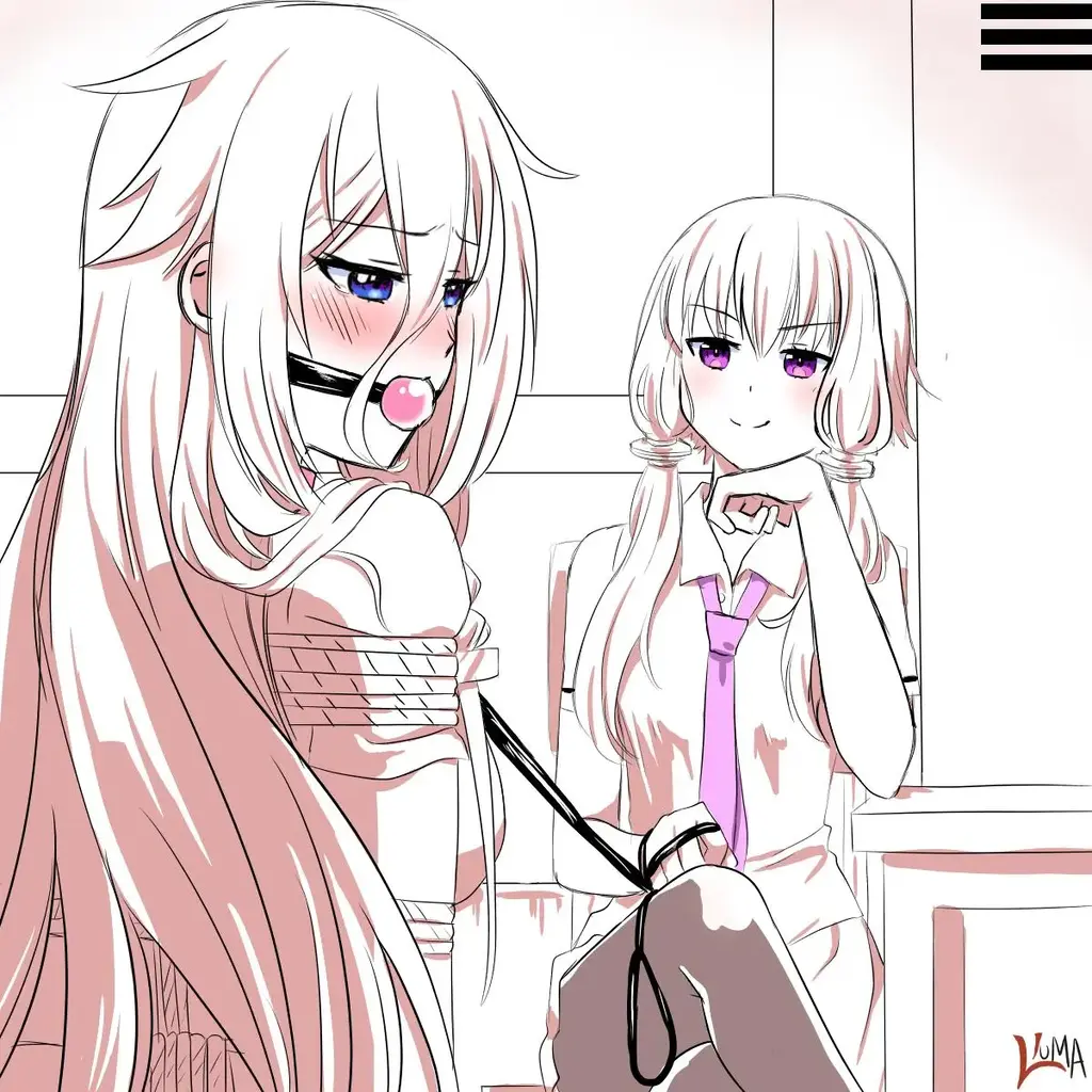随便发发 [Japanese Anime,Dog chain,Bound arms behind,Lesbian,Ball gagged]