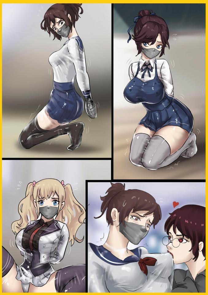 king典藏级彩漫《被真空全包的水手服少女》紧身衣eva式美女被机械拘束囚禁 肆意玩弄 身体强制改造 - 各种款式的美丽日本水手服美少女，美女莫名被绑架后背全身被真空包装，囚禁在奇怪的教室，画面精美~ [Gag,England student uniform,Mummification,Bandage,Kidnapping,Breast Fondling]