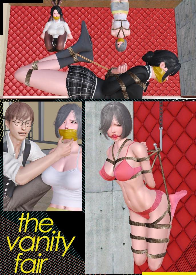 [百合定制]人贩集团开端 - 麻袋，剧情向绑架，团缚倒吊三女 [日式反绑,驷马（俯卧）,吊缚,堵嘴,3D画,中国女孩,国产动漫,猎奇,百合女同]