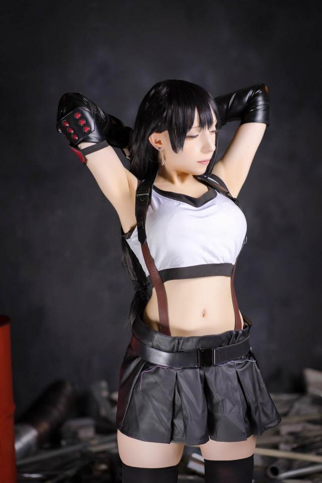 最终幻想cos蒂法  2192161-Rindou-Fantia works - 黑丝 最终幻想 蒂法 tifa 刘海 高筒靴 [COSPLAY]