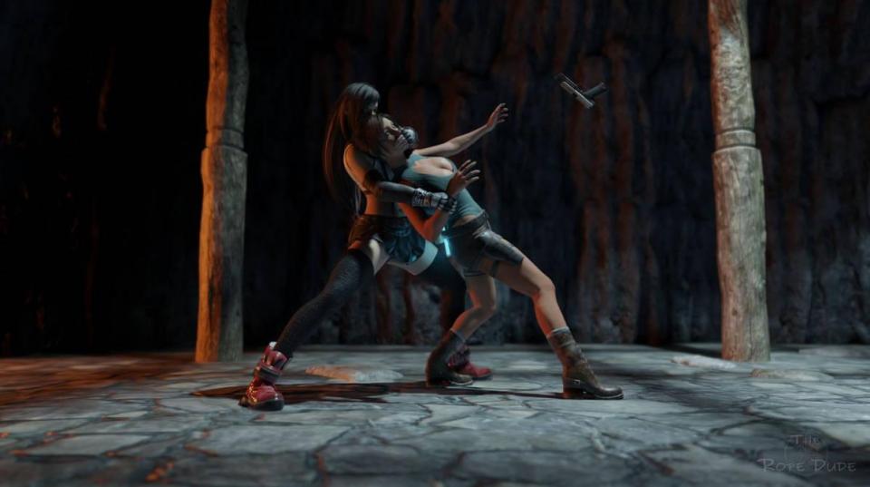 Lara's Hell - 作者  TheRopeDude 网址https://www.deviantart.com/theropedude/art/Lara-s-Hell-first-WIP-images-and-video-884877854?msclkid=bcfa86c0cf8911ec831ea73eb5c1de89 [日式反绑,3D画,百合女同]